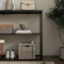 Konsolbord 2 Plan Metall Svart 90 x 30 x 75 cm