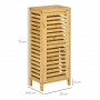 Badrumsskåp Bambu med En Justerbar Hylla 30 x 20 x 70 cm