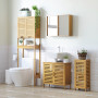 Badrumsskåp Bambu med En Justerbar Hylla 30 x 20 x 70 cm