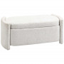 Sängbänk Teddy Beige Sittbänk med Förvaring 105 x 44 x 46 cm
