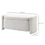Sängbänk Teddy Beige Sittbänk med Förvaring 105 x 44 x 46 cm