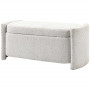 Sängbänk Teddy Beige Sittbänk med Förvaring 105 x 44 x 46 cm