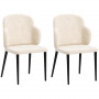 2x Matstolar Sammet Beige Scandi-design