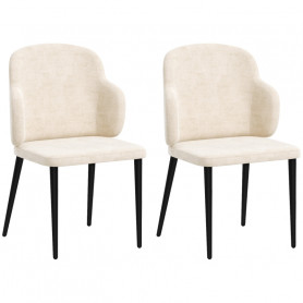 2x Matstolar Sammet Beige Scandi-design