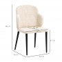 2x Matstolar Sammet Beige Scandi-design