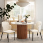 2x Matstolar Sammet Beige Scandi-design