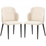 2x Matstolar Sammet Beige Scandi-design