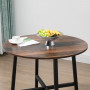 Matbord Rund Industriell-design Brun Ø80 x 76H cm