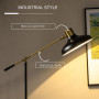 Golvlampa Flexibel Aram Retro Svart/Guld H.165 cm