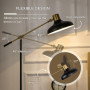 Golvlampa Flexibel Aram Retro Svart/Guld H.165 cm