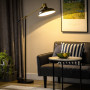 Golvlampa Flexibel Aram Retro Svart/Guld H.165 cm