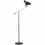 Golvlampa Flexibel Aram Retro Svart/Guld H.165 cm