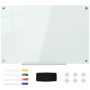 Glas Whiteboard Tavla Med Tillbehör 90 x 60 cm