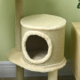 Klösträd med Kattbädd, Kattgrotta och 2 Liggplatser Beige 40 x 59 x 124 cm