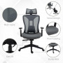 Ergonomisk Kontorsstol 3D-justerbar Armstöd - Mesh Grå