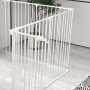 Hundhage Flexibel Formning 8 Panel Metall Vit, Höjd 90 cm