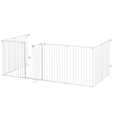 Hundhage Flexibel Formning 8 Panel Metall Vit, Höjd 90 cm