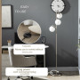 Golvlampa med 3 Glaskulor Silver + Vit H. 169 cm