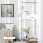 Golvlampa med 3 Glaskulor Silver + Vit H. 169 cm