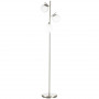 Golvlampa med 3 Glaskulor Silver + Vit H. 169 cm