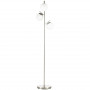 Golvlampa med 3 Glaskulor Silver + Vit H. 169 cm