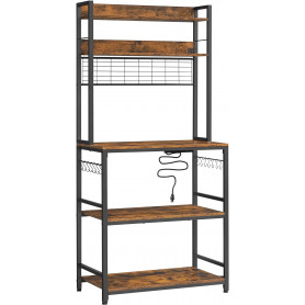 Kökshylla med Inbyggd El uttag, Mikrovågshylla, Bänk, Gallerplatta,...