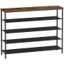 Skoställ 5-vånings Skoförvaring för 20-24 Par 120 x 30 x 91 cm