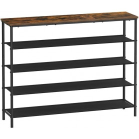 Skoställ 5-vånings Skoförvaring för 20-24 Par 120 x 30 x 91 cm