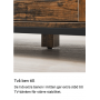 TV-skåp Rustik Stil Vintage-Brun Svart 147 x 40 x 76 cm