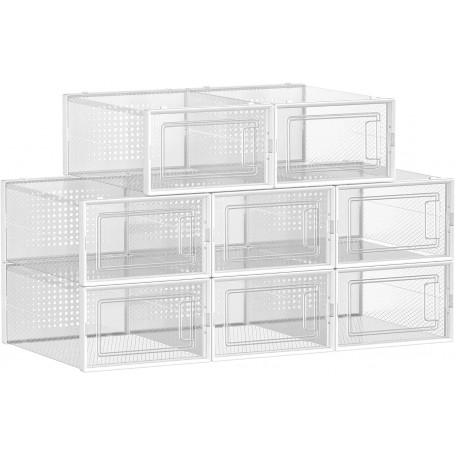 Scatole Trasparenti Per Scarpe YyanLAK - 24 Pezzi, Impilabili, 33x23x14 Cm, In Plastica PP/ABS, Organizzazione Armadio