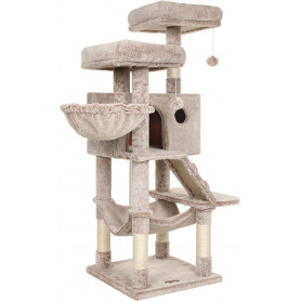 Klösträd 135 cm Flera Våningar Mjukt Skydd Ljusbrun