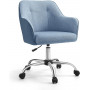 Kontorsstol Fåtölj Blå Linne