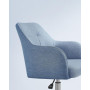 Kontorsstol Fåtölj Blå Linne