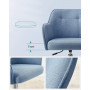 Kontorsstol Fåtölj Blå Linne
