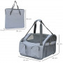 Transportväska För Husdjur- 4 kg, 41 x 34 x 30 cm Vikbar Grå