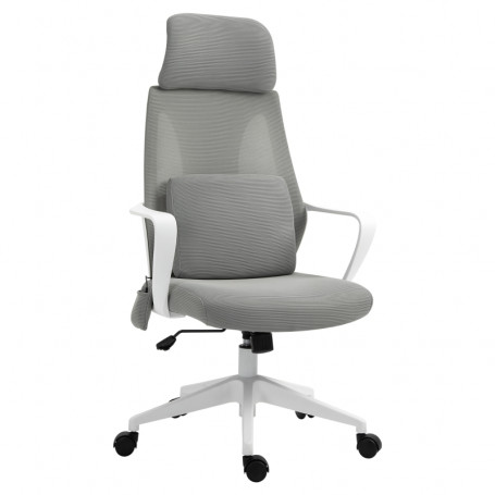 Ergonomisk Kontorsstol med Massagekudde Mesh Grå