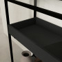 Konsolbord med 2 Hyllor och Glasskiva Metall Svart 100 x 30 x 78 cm