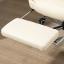 Ergonomisk Kontorsstol med Fotstöd och Justerbart Ryggstöd Läder Beige