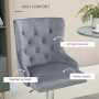Barstolar 2-Pack Lyx Vintage Grå Silver Höjdjusterbar 65-86 cm