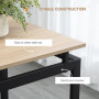 Barbord Group med 4 Barpallar Industriell Design Ek / Svart 120 x 60 x 90 cm
