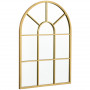 Väggspegel Fönster Stil Guld 70 x 50 cm