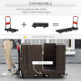 Hopfällbart Transportvagn 150 kg Flakvagn 70 x 52 cm