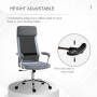Ergonomisk Kontorsstol med Nackstöd Nordic Style - Ljusgrå