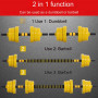 3-i-1 Hantelset 25 kg med 3 st Pinnar, Justerbar, Gul