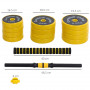 3-i-1 Hantelset 25 kg med 3 st Pinnar, Justerbar, Gul