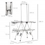 XL Torkställning med Klädstång och Hjul, Hopfällbar Rostfritt Stål ...