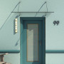 Entrétak Glas Rostfritt Stål Klarglas 150 x 90 cm