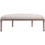 Sängbänk Vintage med Knappar Beige 140 x 51 x 48 cm