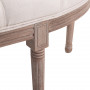Sängbänk Vintage med Knappar Beige 140 x 51 x 48 cm