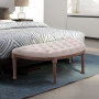 Sängbänk Vintage med Knappar Beige 140 x 51 x 48 cm